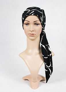 Šátek zimní černý s béžovým listem.jpg